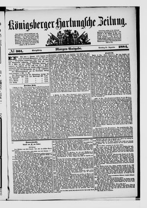 Königsberger Hartungsche Zeitung vom 23.12.1884