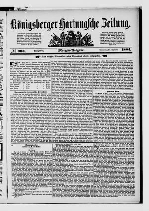 Königsberger Hartungsche Zeitung on Dec 25, 1884