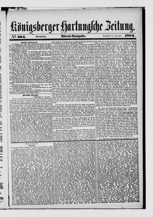 Königsberger Hartungsche Zeitung vom 27.12.1884