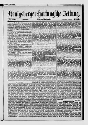 Königsberger Hartungsche Zeitung vom 29.12.1884