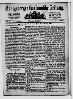 Königsberger Hartungsche Zeitung on Jan 1, 1885