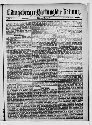 Königsberger Hartungsche Zeitung on Jan 8, 1885