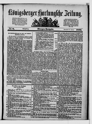 Königsberger Hartungsche Zeitung vom 10.01.1885