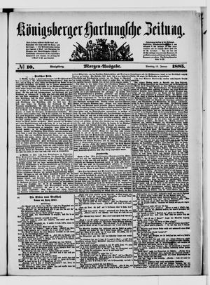 Königsberger Hartungsche Zeitung vom 13.01.1885