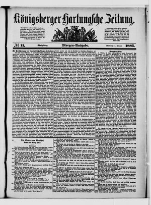 Königsberger Hartungsche Zeitung vom 14.01.1885