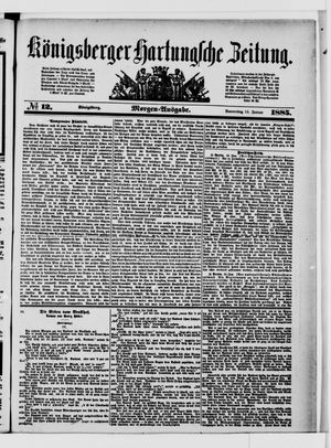 Königsberger Hartungsche Zeitung vom 15.01.1885