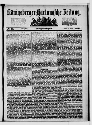 Königsberger Hartungsche Zeitung on Jan 18, 1885