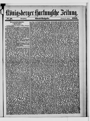 Königsberger Hartungsche Zeitung vom 20.01.1885