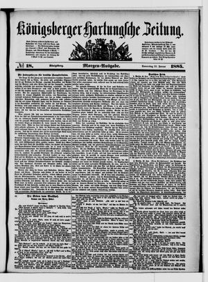 Königsberger Hartungsche Zeitung vom 22.01.1885