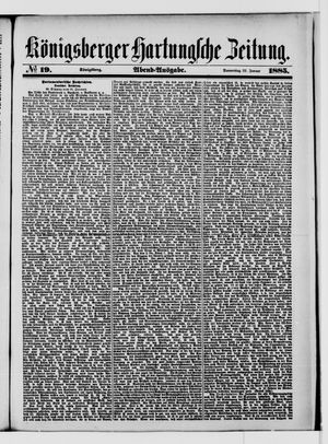 Königsberger Hartungsche Zeitung on Jan 22, 1885