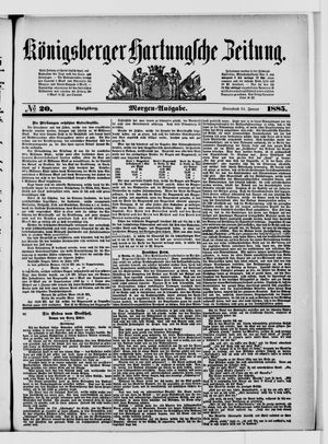 Königsberger Hartungsche Zeitung vom 24.01.1885