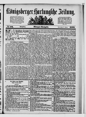 Königsberger Hartungsche Zeitung vom 29.01.1885