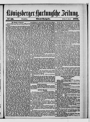 Königsberger Hartungsche Zeitung on Jan 30, 1885