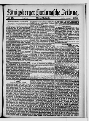 Königsberger Hartungsche Zeitung on Jan 31, 1885