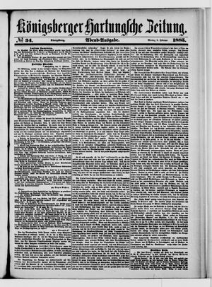 Königsberger Hartungsche Zeitung vom 09.02.1885