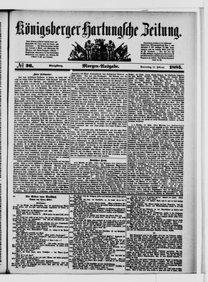 Königsberger Hartungsche Zeitung vom 12.02.1885