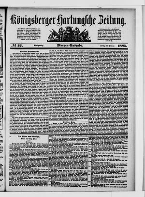 Königsberger Hartungsche Zeitung vom 13.02.1885