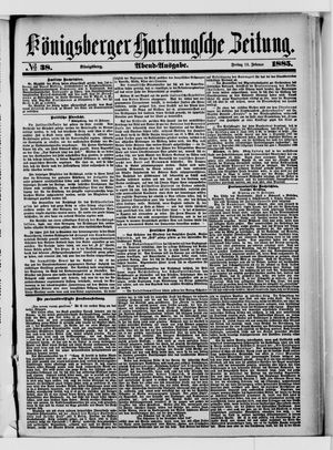 Königsberger Hartungsche Zeitung vom 13.02.1885