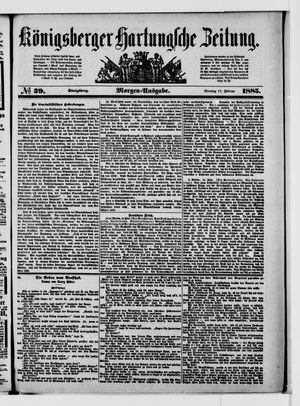 Königsberger Hartungsche Zeitung vom 15.02.1885