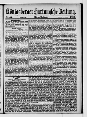 Königsberger Hartungsche Zeitung on Feb 19, 1885