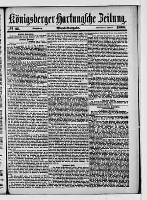 Königsberger Hartungsche Zeitung vom 21.02.1885