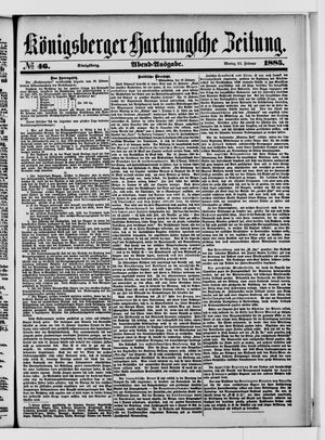 Königsberger Hartungsche Zeitung on Feb 23, 1885