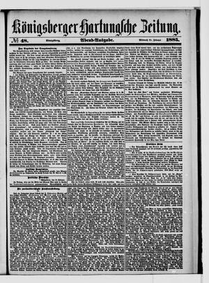 Königsberger Hartungsche Zeitung vom 25.02.1885