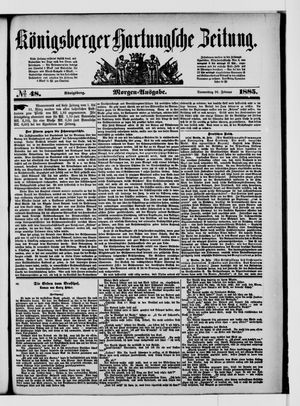 Königsberger Hartungsche Zeitung on Feb 26, 1885