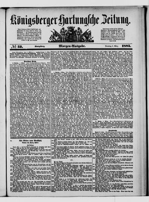 Königsberger Hartungsche Zeitung vom 03.03.1885