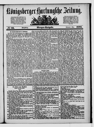 Königsberger Hartungsche Zeitung on Mar 4, 1885