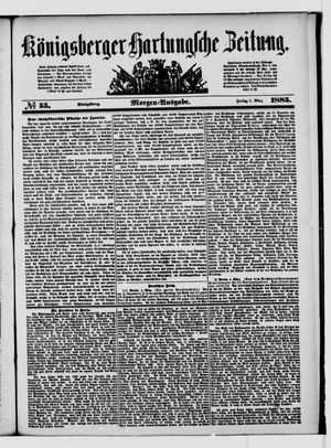Königsberger Hartungsche Zeitung vom 06.03.1885
