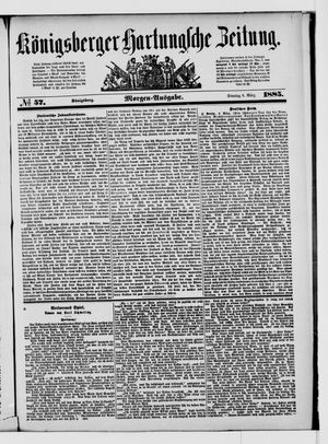 Königsberger Hartungsche Zeitung on Mar 8, 1885