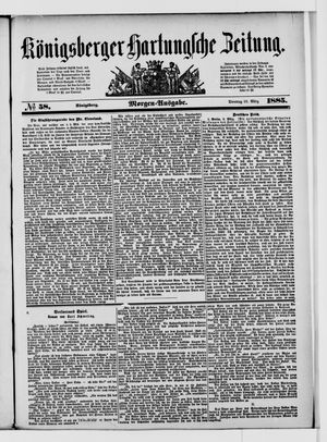 Königsberger Hartungsche Zeitung on Mar 10, 1885