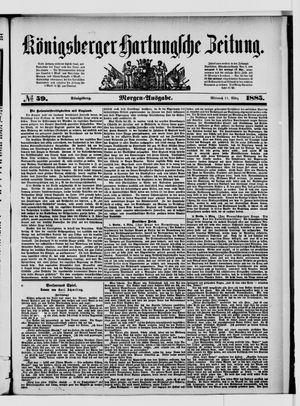 Königsberger Hartungsche Zeitung vom 11.03.1885