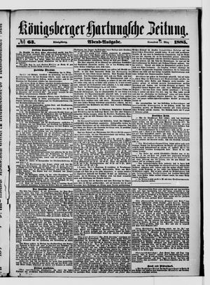 Königsberger Hartungsche Zeitung on Mar 14, 1885
