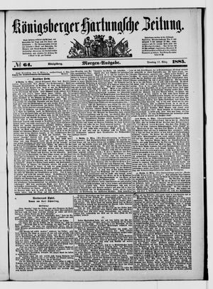 Königsberger Hartungsche Zeitung vom 17.03.1885