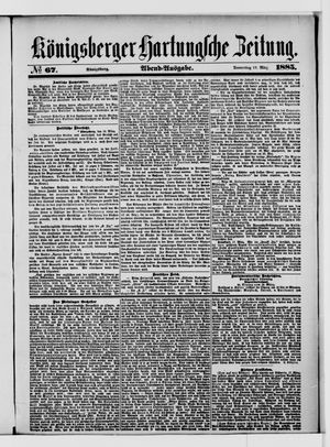 Königsberger Hartungsche Zeitung vom 19.03.1885