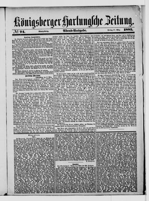 Königsberger Hartungsche Zeitung on Mar 27, 1885