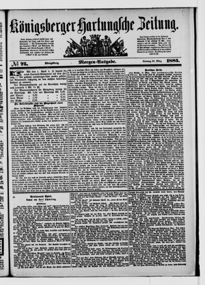 Königsberger Hartungsche Zeitung vom 29.03.1885