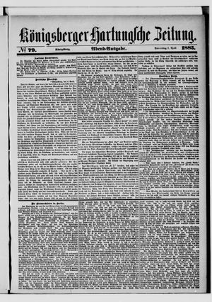 Königsberger Hartungsche Zeitung vom 02.04.1885
