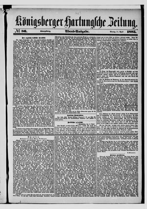 Königsberger Hartungsche Zeitung on Apr 13, 1885