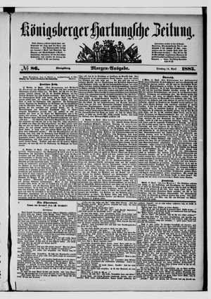 Königsberger Hartungsche Zeitung on Apr 14, 1885