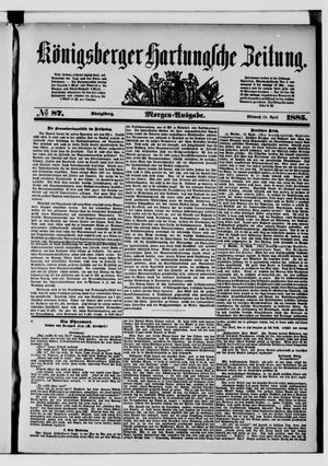 Königsberger Hartungsche Zeitung on Apr 15, 1885