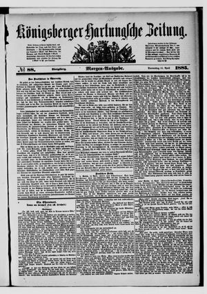 Königsberger Hartungsche Zeitung on Apr 16, 1885