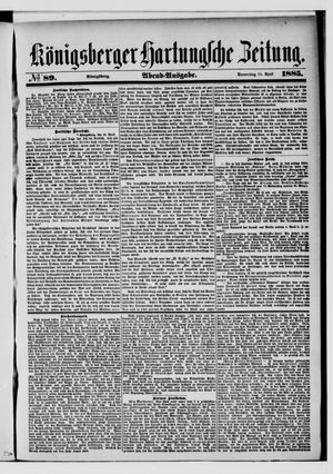 Königsberger Hartungsche Zeitung on Apr 16, 1885