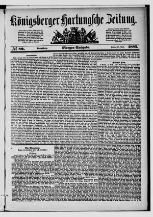 Königsberger Hartungsche Zeitung on Apr 17, 1885