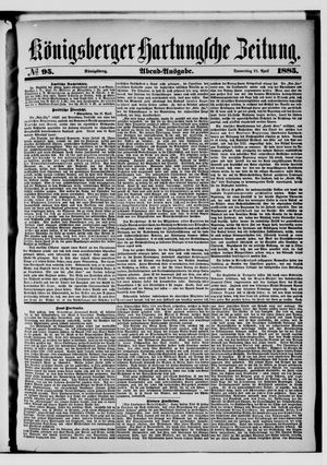 Königsberger Hartungsche Zeitung on Apr 23, 1885