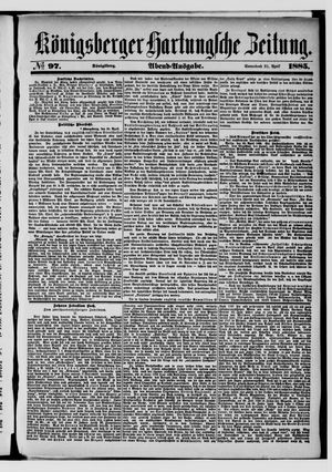 Königsberger Hartungsche Zeitung vom 25.04.1885