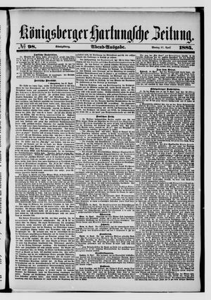 Königsberger Hartungsche Zeitung vom 27.04.1885
