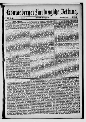 Königsberger Hartungsche Zeitung vom 28.04.1885